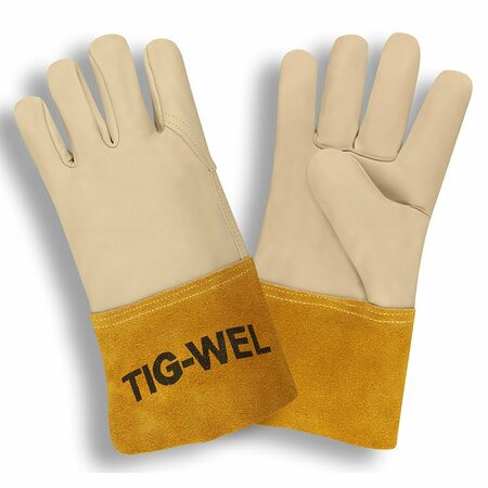 CORDOVA Welder, Cowhide, Tig-Wel, Premium, Side, Split Gloves, XL, 12PK 8130XL